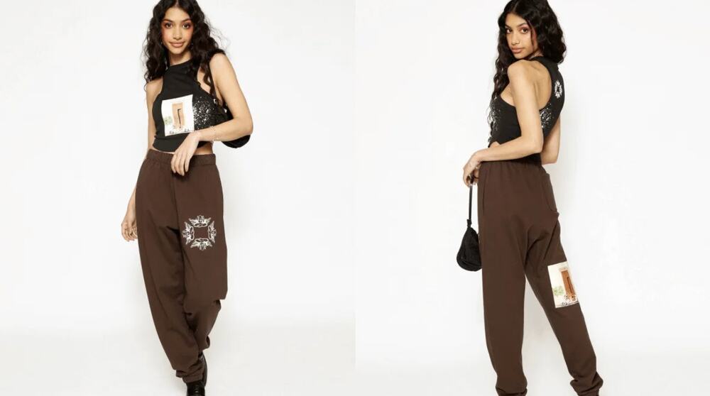 EUC Boys Lie Eyes Wide Shut Brown Graphic Graphic Jogger Sweatpants | Size S